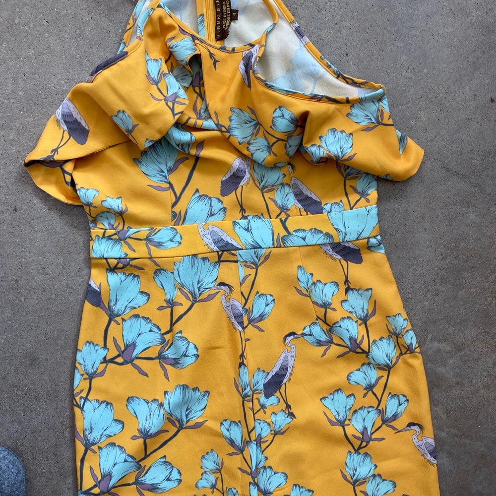 Beautiful bright yellow jumpsuit from Anthropologie